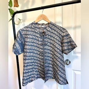 Handmade Silk Short Sleeve Top